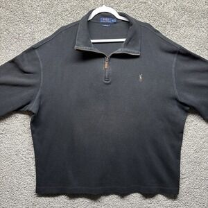Polo Ralph Lauren Estate Rib 1/4 Zip Pullover Sweater Mens 2XLT Tall Flesh Pony‎